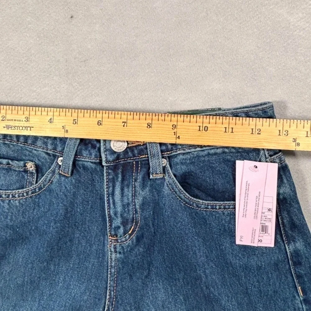 Wild Fable Dark Wash Wide Leg Jeans Womens 00 31L Rigid Denim Mid Rise Baggy Y2K